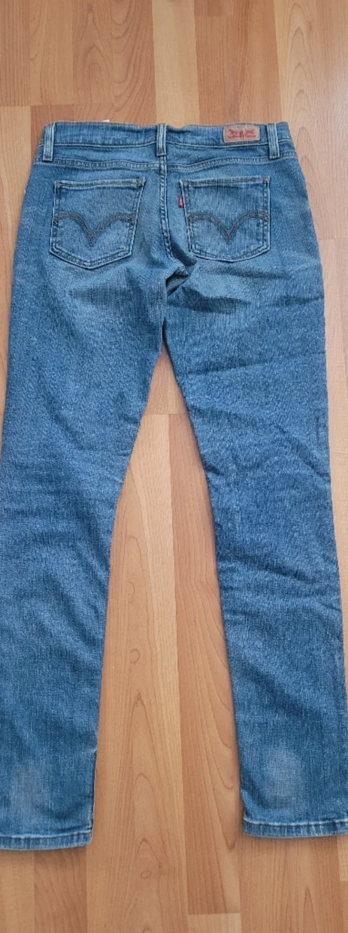 Levis 524 Too Superlow Bootcut Blue Jeans Women's Size W27 L32 Low Rise Slim Fit - Picture 15 of 15